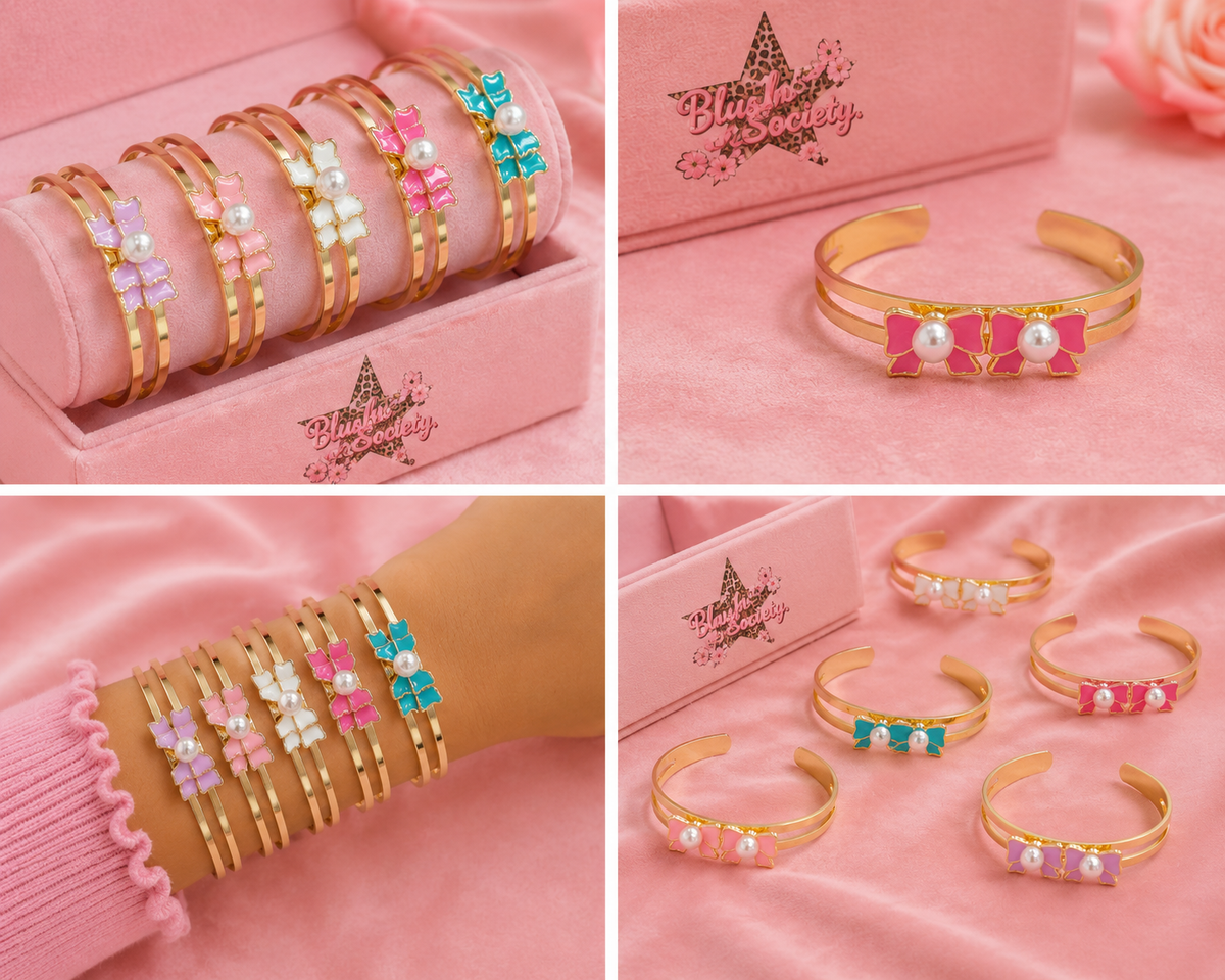 Little Bow Pearl Bangle 🎀