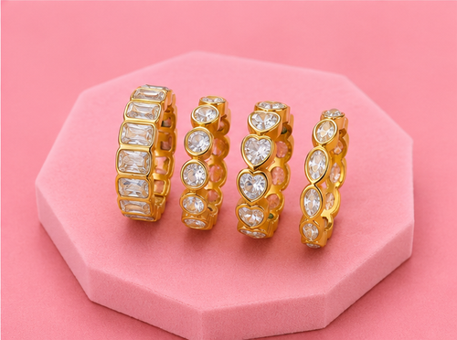 Blush clear Love Rings 💗