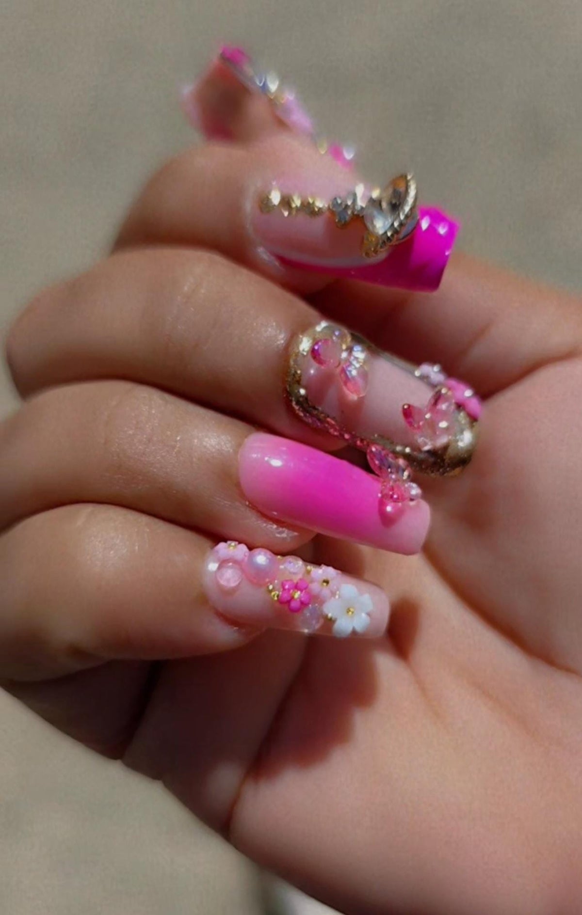 Pink Princess 3D Charm Press-On Nail Set by Blush Society