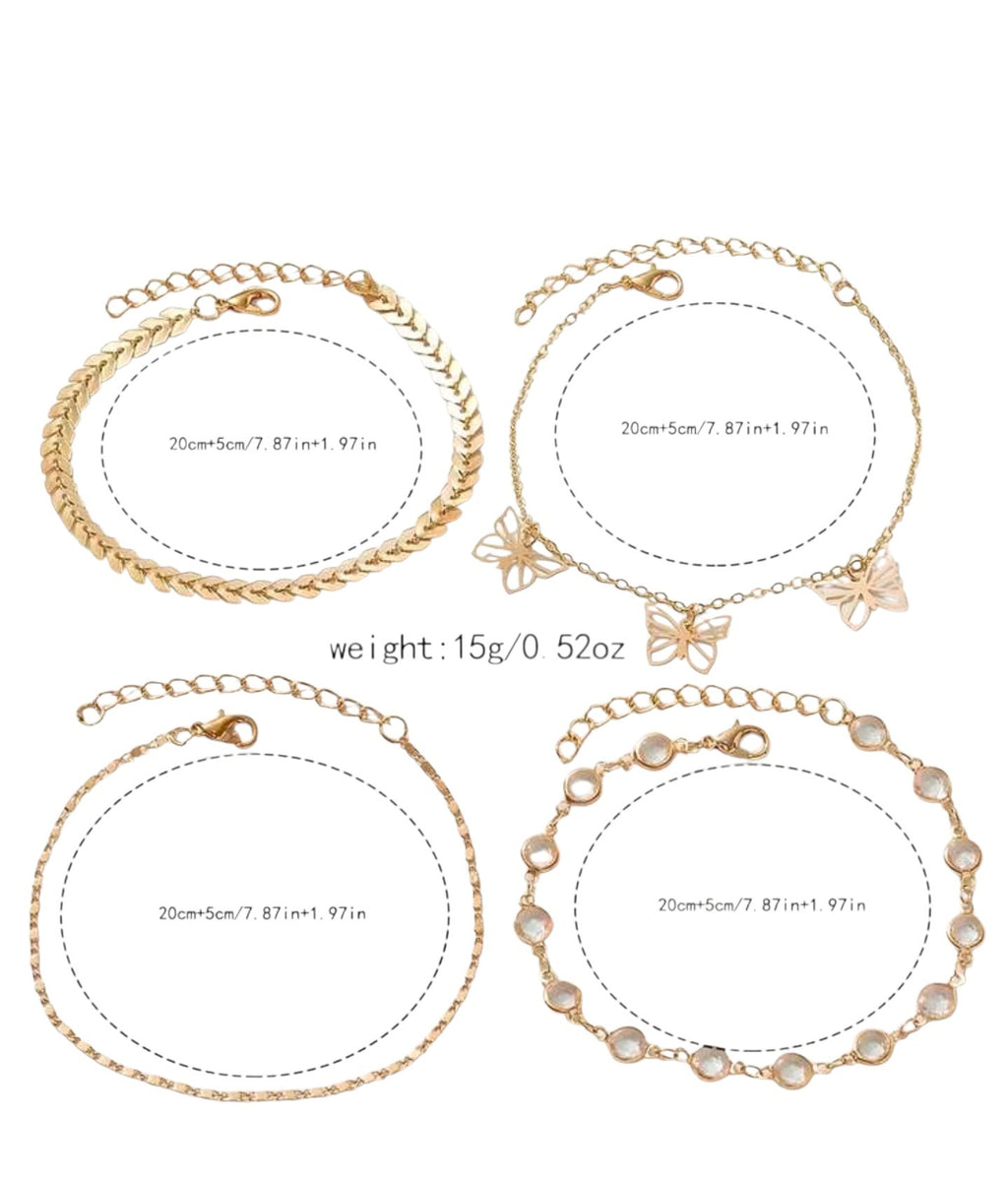 Golden Glow Layered Anklet Set ✨