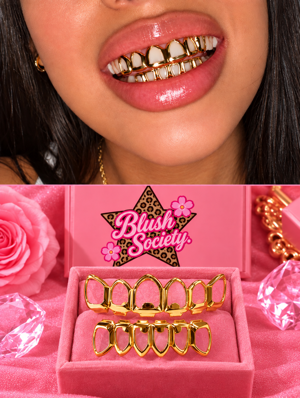 Gold Open-Face Grillz Set – Gold Grillz Set – Choose 1 Style or Bundle All 3